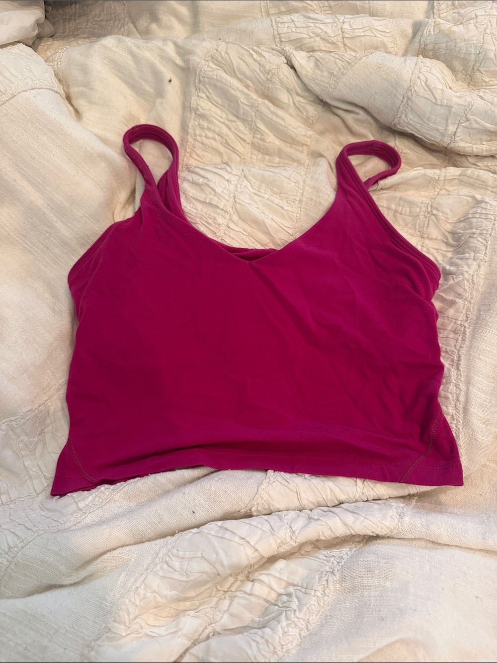 Fuchsia Lululemon crop tank